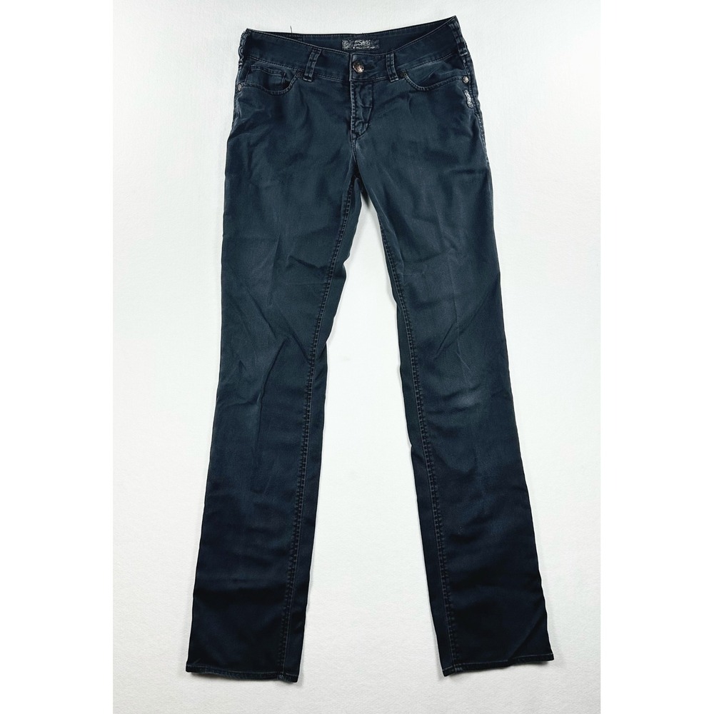 Silver Jeans Co Suki Slim Dark Wash Navy Jeans Womens W29 L33 Classic Stretch